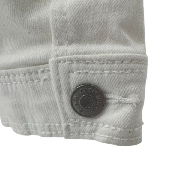 Cat&Jack Girls White Jean Jacket Size Large (10/12) - Picture 4 of 7
